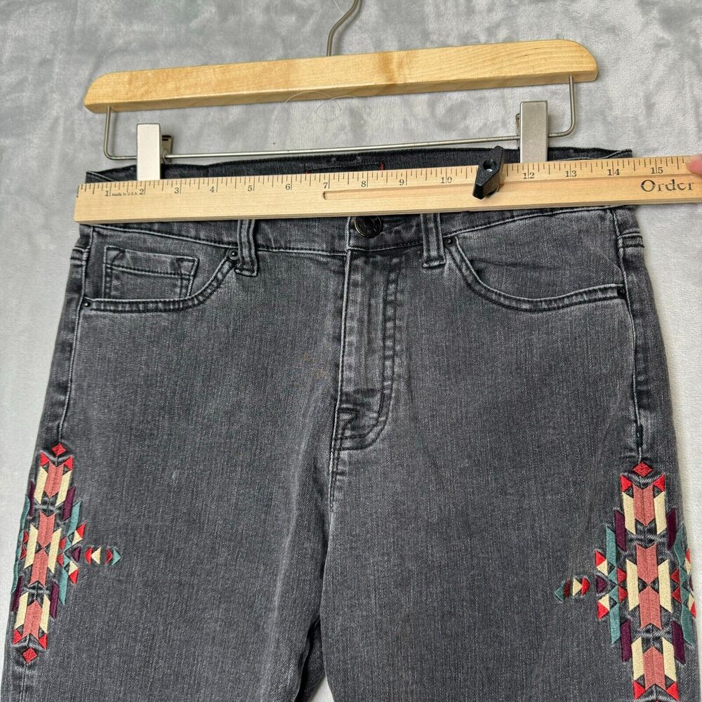 BDG Black Skinny Jeans with Embroidered Accents - Picture 8 of 11